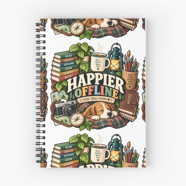 Item preview, Happier Offline – Cozy Analog Hobbies and Slow Living designed and sold by FindYouByZ.