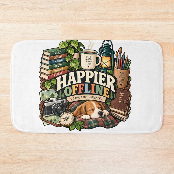 Item preview, Happier Offline – Cozy Analog Hobbies and Slow Living designed and sold by FindYouByZ.