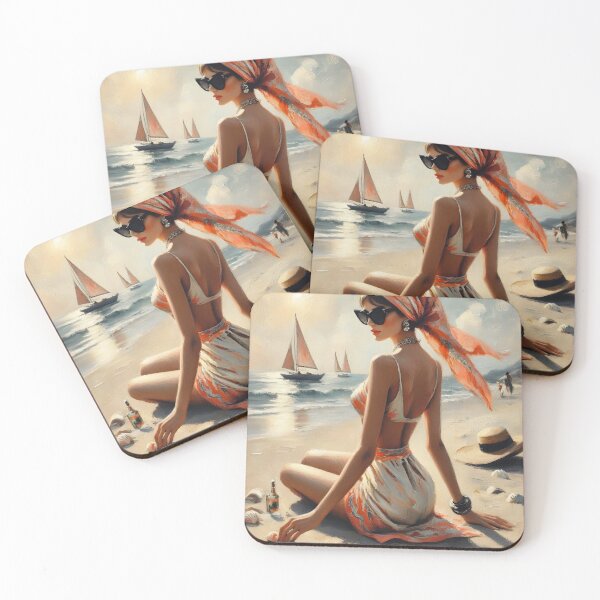 Item preview, Siren with seashells: Vintage Glamour by the Sea designed and sold by Vibranta Studio.