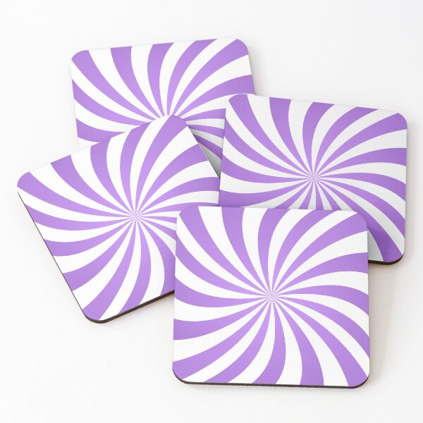 Item preview, Purple and White Hypnotic Spiral - Lavender Psychedelic Optical Illusion designed and sold by Elite Wall Art.