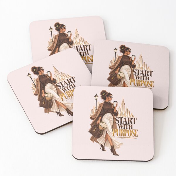 Item preview, Start with purpose - chic boss babe & city skyline designed and sold by ElleMind.