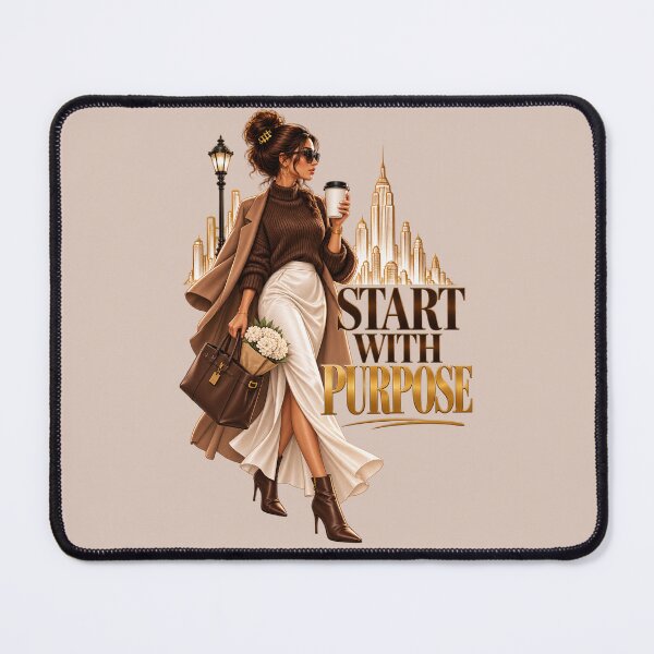 Item preview, Start with purpose - chic boss babe & city skyline designed and sold by ElleMind.
