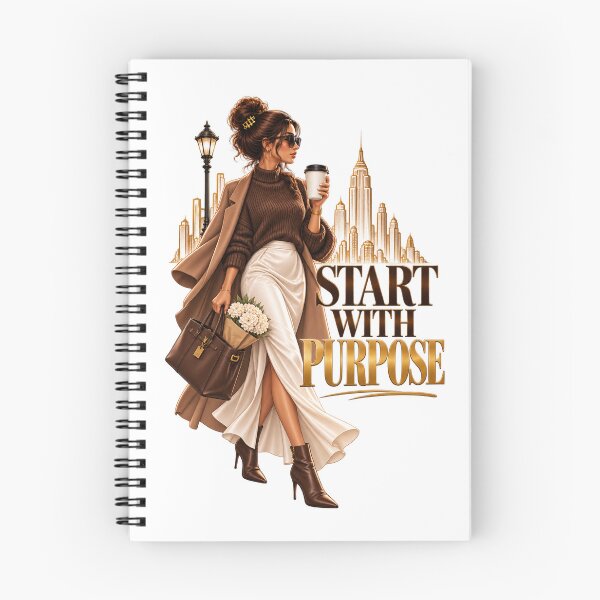 Item preview, Start with purpose - chic boss babe & city skyline designed and sold by ElleMind.