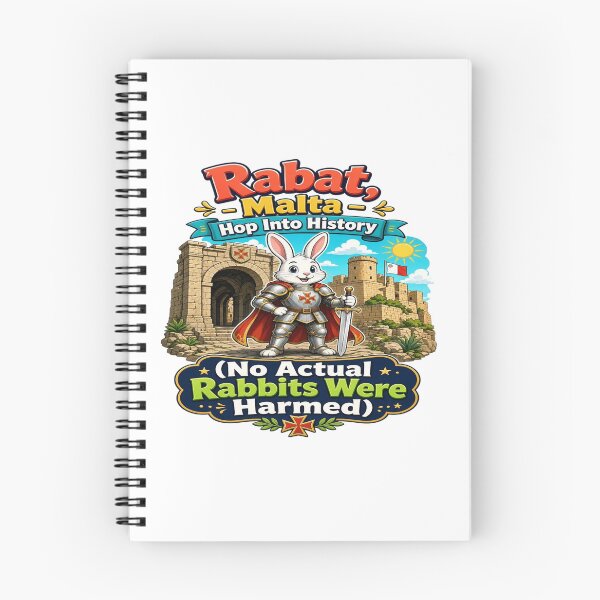 Artikelvorschau, Rabat Malta Hop Into History Knight Rabbit Travel Graphic entworfen und verkauft von Sushikidsntoddlers.