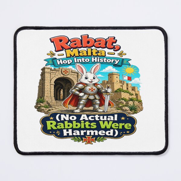 Item preview, Rabat Malta Hop Into History Knight Rabbit Travel Graphic designed and sold by Sushikidsntoddlers.