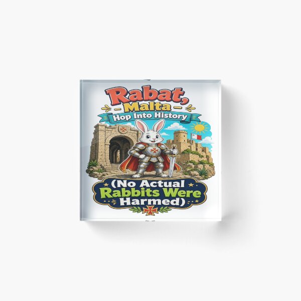 Item preview, Rabat Malta Hop Into History Knight Rabbit Travel Graphic designed and sold by Sushikidsntoddlers.