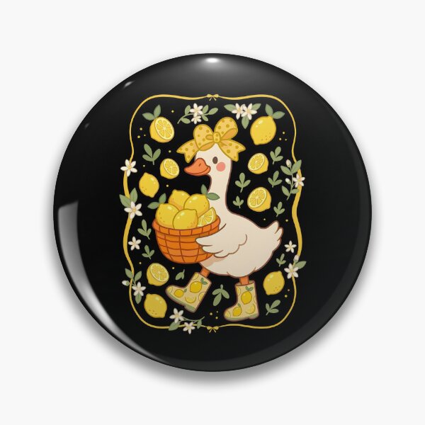 Item preview, Adorable Lemon Silly Goose Cottagecore Illustration designed and sold by nryum.
