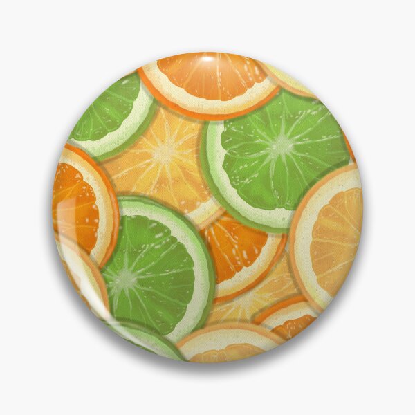 Item preview, Vibrant Citrus Fruit Slices Pattern - Summer Watercolor Orange Lemon Lime designed and sold by Elite Wall Art.