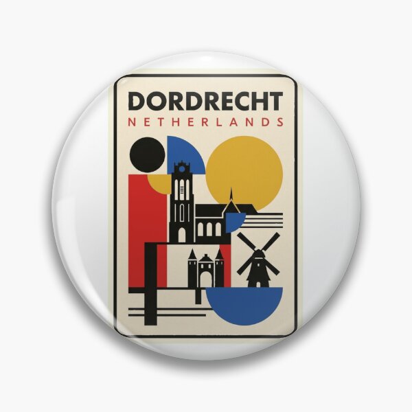 Item preview, Retro Dordrecht Bauhaus Geometric Skyline designed and sold by k3rstman1.