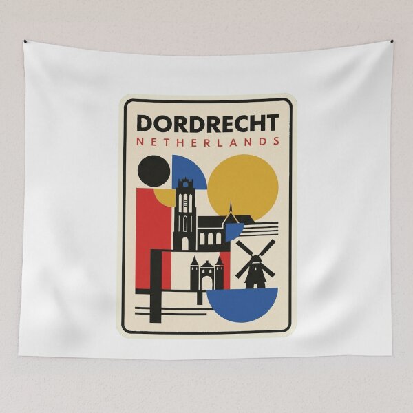 Item preview, Retro Dordrecht Bauhaus Geometric Skyline designed and sold by k3rstman1.