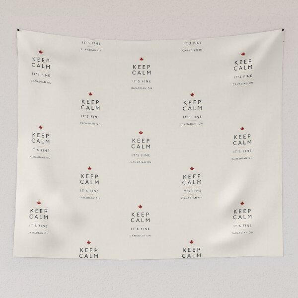 Item preview, Keep Calm It's Fine Canadian On Minimalist Design designed and sold by Sybille-Yates.