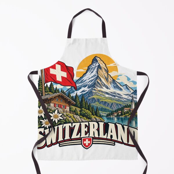 Item preview, Switzerland – Vintage Swiss Alps Travel Art designed and sold by 50Pxels.