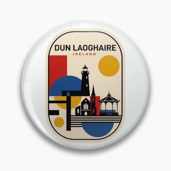 Item preview, Retro Dun Laoghaire Bauhaus Geometric Skyline designed and sold by k3rstman1.