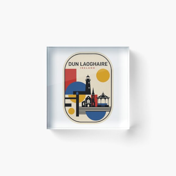 Item preview, Retro Dun Laoghaire Bauhaus Geometric Skyline designed and sold by k3rstman1.