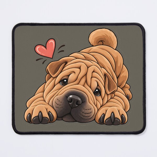 Item preview, sharpei Cute Shar Pei Puppy Love Cartoon designed and sold by MR-HOOBY.