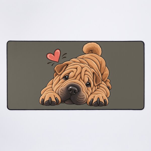 Item preview, sharpei Cute Shar Pei Puppy Love Cartoon designed and sold by MR-HOOBY.