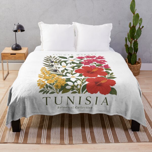 Aperçu de l'œuvre Tunisie - Marché aux fleurs - Collection botanique créée et vendue par Sketch-Shack.