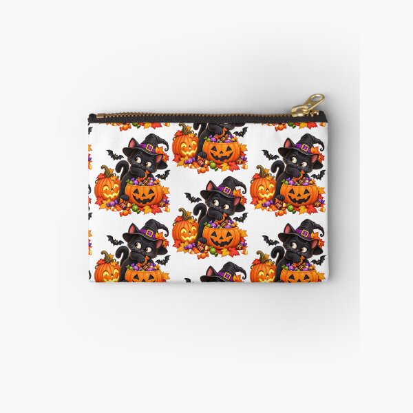 Item preview, Mischievous Halloween Cat – Sneaking Candy From the Pumpkin designed and sold by Clothes With Smiling Animals Walt Gral.