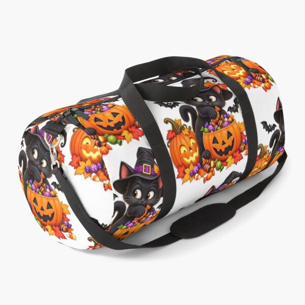 Item preview, Mischievous Halloween Cat – Sneaking Candy From the Pumpkin designed and sold by Clothes With Smiling Animals Walt Gral.