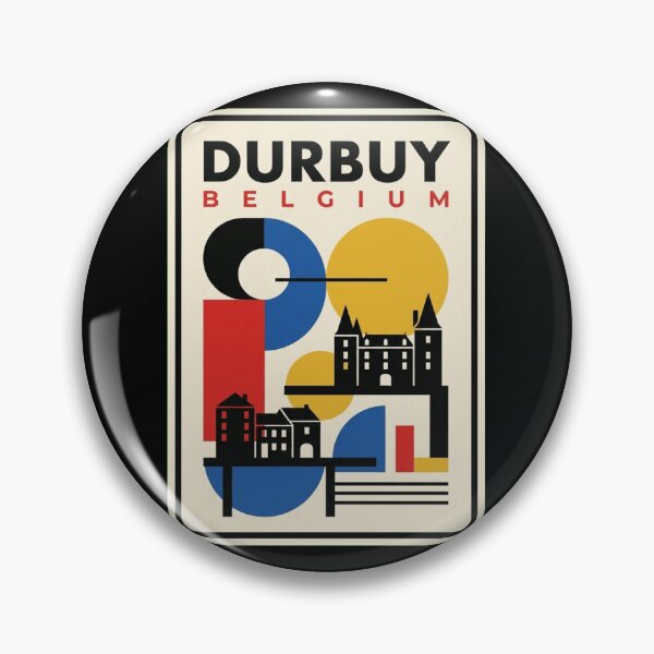 Item preview, Retro Durbuy Bauhaus Geometric Skyline designed and sold by k3rstman1.