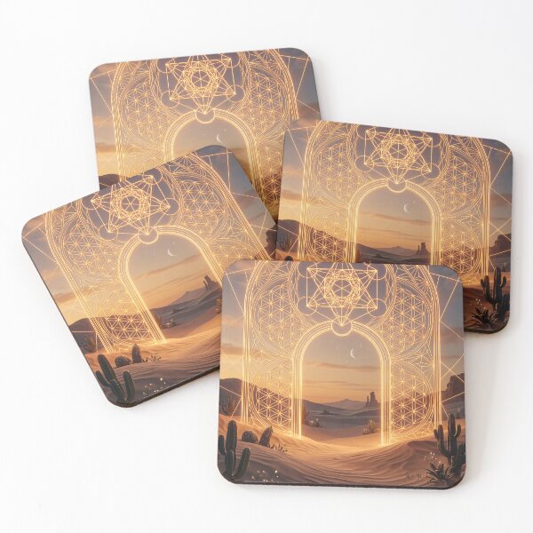 Item preview, Glowing Golden Sacred Geometry Desert Portal Gateway | Monkeybusiness designed and sold by monkeybusiness.pt.