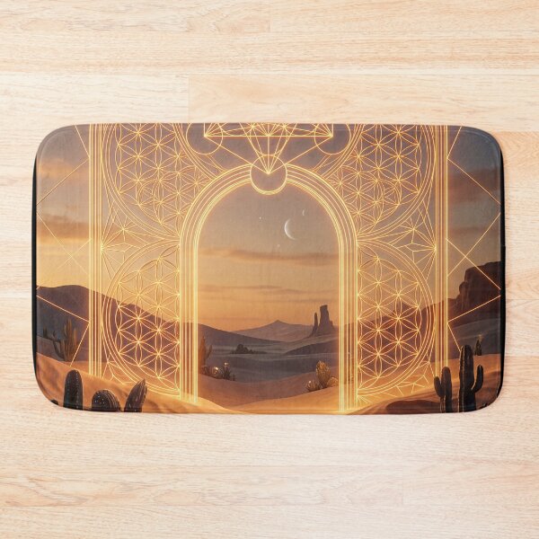 Item preview, Glowing Golden Sacred Geometry Desert Portal Gateway | Monkeybusiness designed and sold by monkeybusiness.pt.