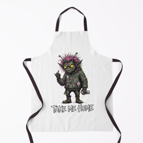 Item preview, Take Me Home - Punk Alien Gremlin with Spray Paint & Riot Hoodie Art designed and sold by StickVerse by Owais.