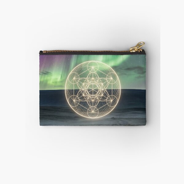 Item preview, Glowing Metatron's Cube Aurora Borealis Night | Monkeybusiness designed and sold by monkeybusiness.pt.