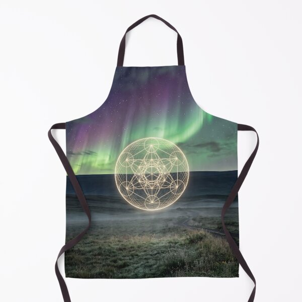 Item preview, Glowing Metatron's Cube Aurora Borealis Night | Monkeybusiness designed and sold by monkeybusiness.pt.