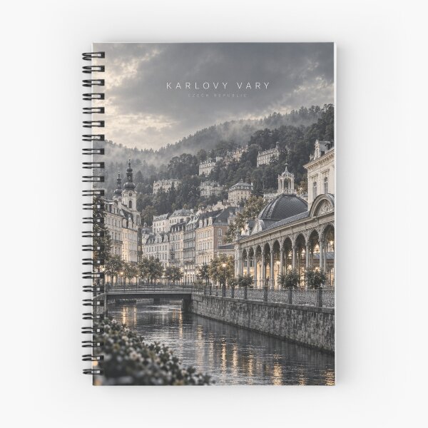 Item preview, Karlovy Vary Cinematic Monochrome City Artwork designed and sold by MichaeIRellov.