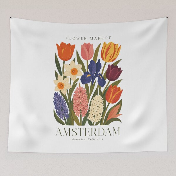 Item preview, Amsterdam - Flower Market - Botanical Collection designed and sold by Sketch-Shack.
