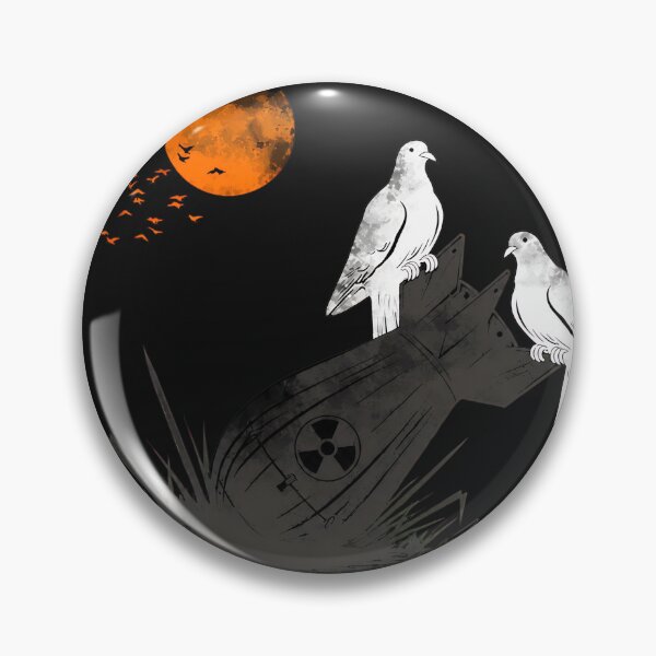 Item preview, Peace Doves Bomb Radiation Moon Night Art designed and sold by YarningsandYear.