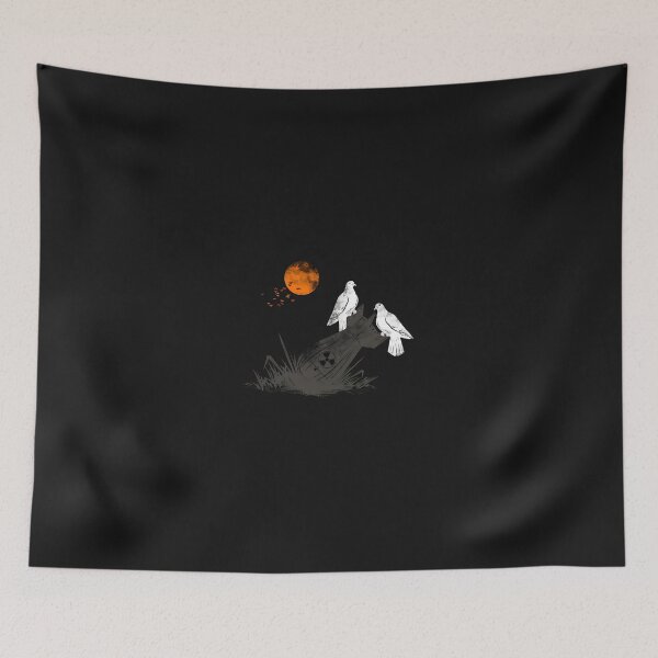 Item preview, Peace Doves Bomb Radiation Moon Night Art designed and sold by YarningsandYear.