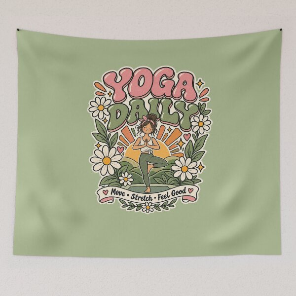 Item preview, Yoga Daily, Move Stretch Feel Good,  Positive Wellness & Yoga Design designed and sold by Right-UR.