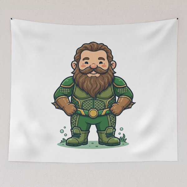 Item preview, The Deep Ocean Hero Garden Gnome designed and sold by Bad-Decisions-Designs.