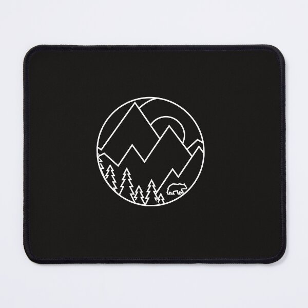 Item preview, Geometric Mountain Bear Sun Circle Nature Design designed and sold by mcconnlllobato.