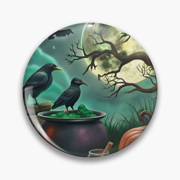 Item preview, Spooky Witch Cauldron and Pumpkin Patch Panorama designed and sold by AlinaMel.