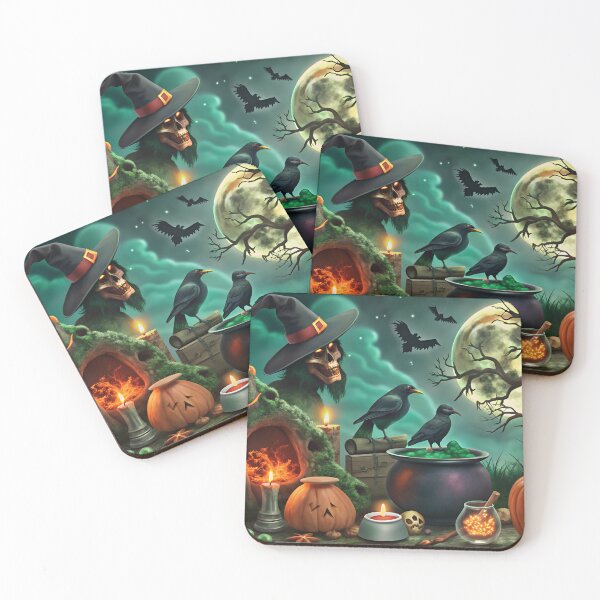 Item preview, Spooky Witch Cauldron and Pumpkin Patch Panorama designed and sold by AlinaMel.