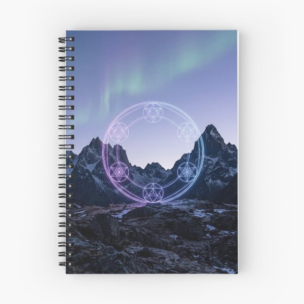 Item preview, Glowing Neon Sacred Geometry Mountain Aurora Portal | Monkeybusiness designed and sold by monkeybusiness.pt.