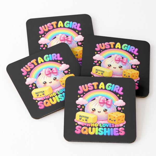 Item preview, Just A Girl Who Loves Squishies Cute Kawaii Girls designed and sold by OddityVault.