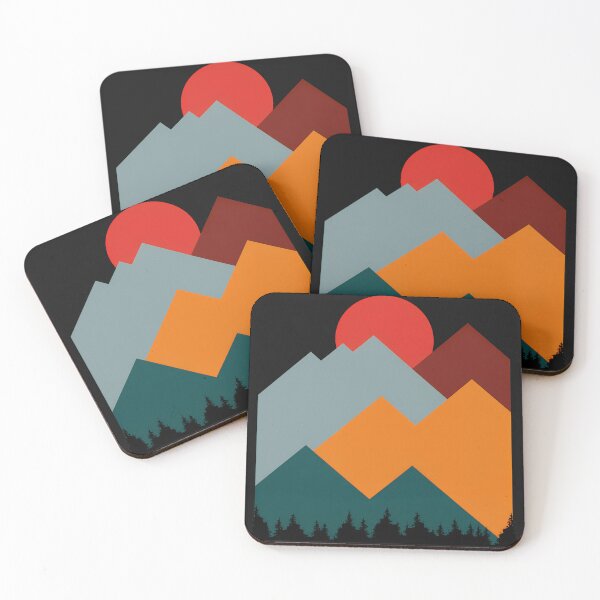 Item preview, Retro Mountain Line Art Nature Design designed and sold by YarningsandYear.