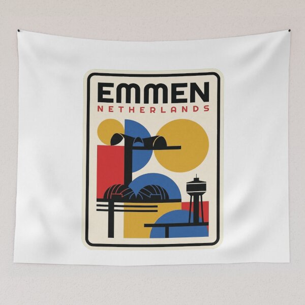 Item preview, Retro Emmen Bauhaus Geometric Skyline designed and sold by k3rstman1.