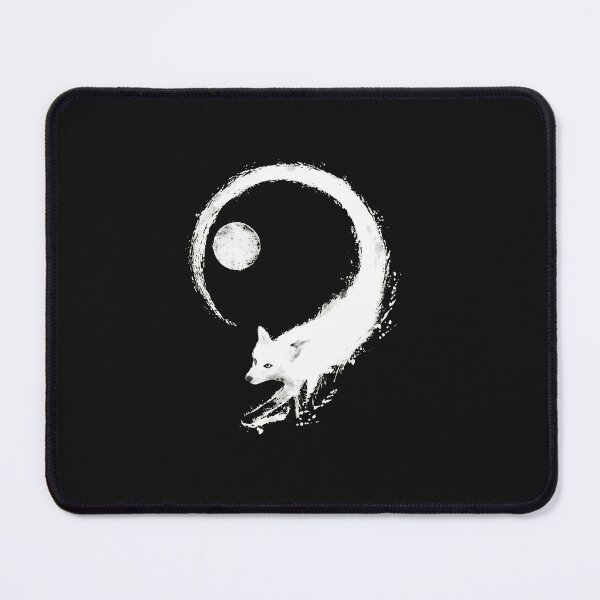 Item preview, Ethereal White Fox Moon Brushstroke Art designed and sold by ruddenlrpruit.