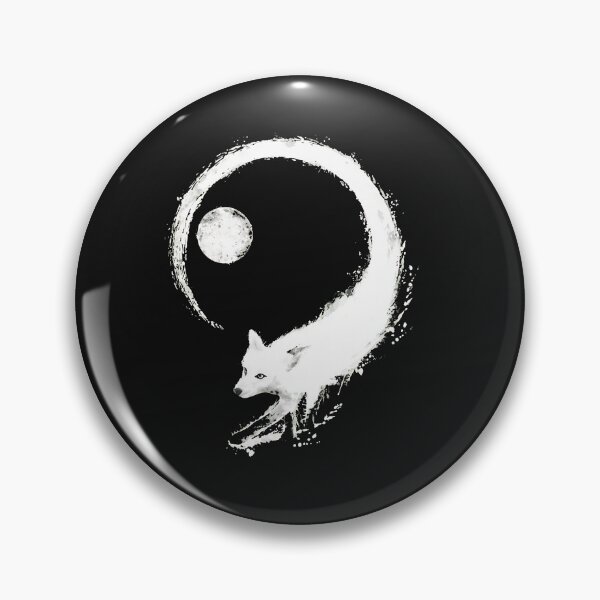Item preview, Ethereal White Fox Moon Brushstroke Art designed and sold by ruddenlrpruit.