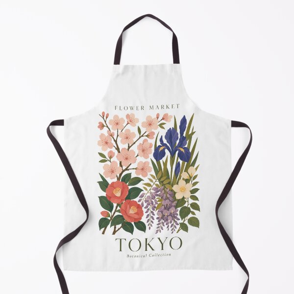 Aperçu de l'œuvre Tokyo - Marché aux fleurs - Collection botanique créée et vendue par Sketch-Shack.