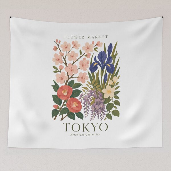 Item preview, Tokyo - Flower Market - Botanical Collection designed and sold by Sketch-Shack.