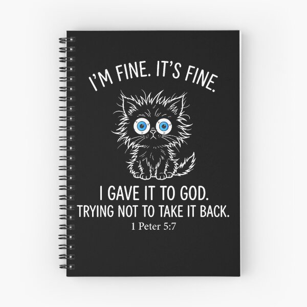 Item preview, I'M Fine It'S Fine I Gave It To God Cat Christian Statement designed and sold by OddityVault.