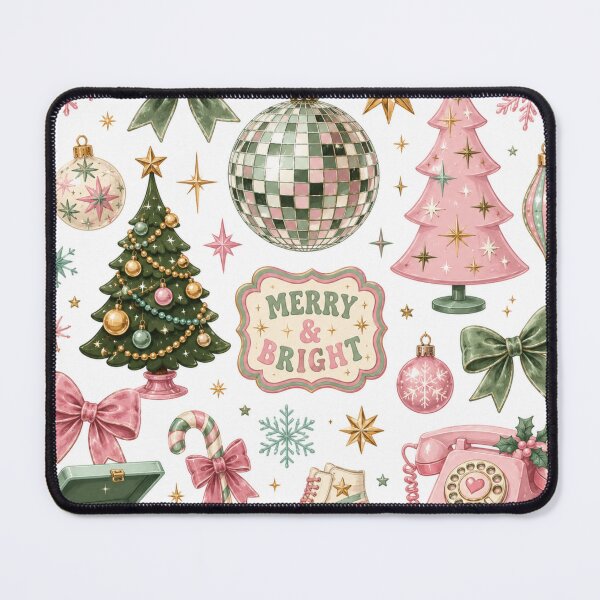 Item preview, Retro Christmas Vintage Holiday Collage – Merry & Bright designed and sold by DreamPixelPrint.