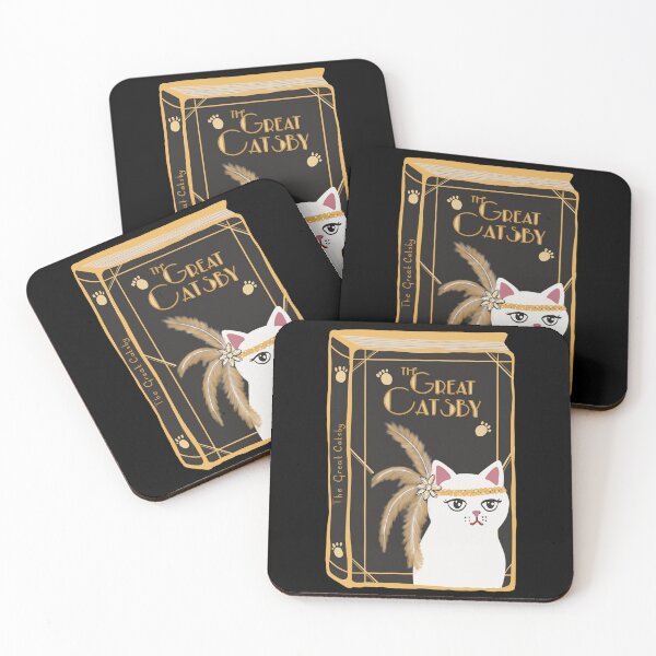 Item preview, The Great Gatsby Cat Print, The Great Catsby, Funny Book Art designed and sold by booksnbobs.