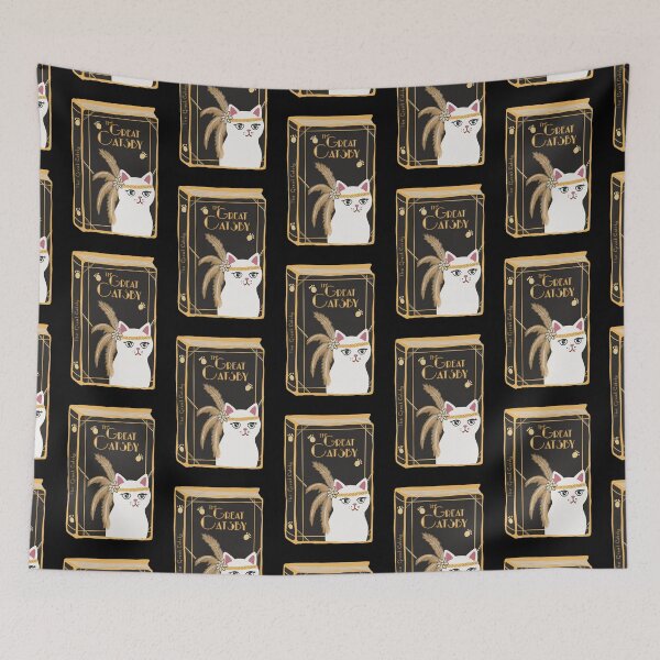 Item preview, The Great Gatsby Cat Print, The Great Catsby, Funny Book Art designed and sold by booksnbobs.